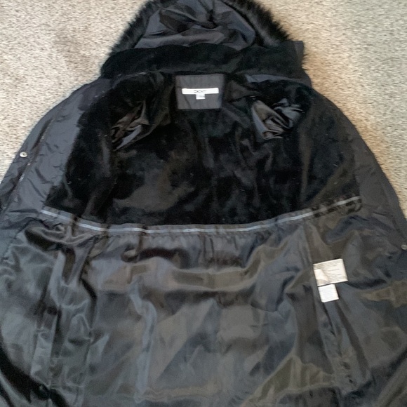 DkNy long puffer coat faux fur hoodie size XS - Picture 9 of 16